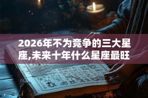 2026年不为竞争的三大星座,未来十年什么星座最旺