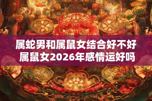 属蛇男和属鼠女结合好不好 属鼠女2026年感情运好吗