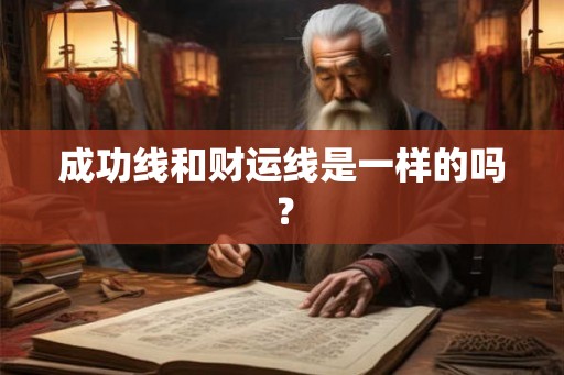 成功线和财运线是一样的吗？