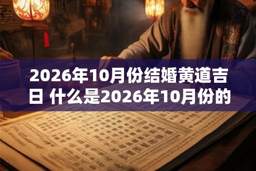 2026年10月份结婚黄道吉日 什么是2026年10月份的结婚黄道吉日