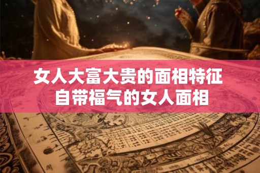 女人大富大贵的面相特征 自带福气的女人面相 女人大富大贵的面相特征 自带福气的女人面相