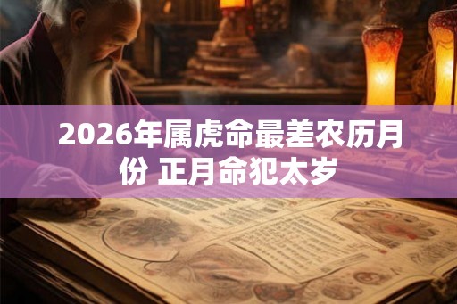 2026年属虎命最差农历月份 正月命犯太岁