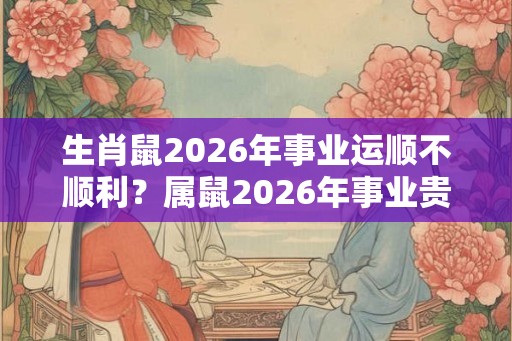 生肖鼠2026年事业运顺不顺利?属鼠2026年事业贵人? 生肖鼠2026年事业运顺不顺利?属鼠2026年事业贵人?