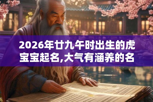 2026年廿九午时出生的虎宝宝起名,大气有涵养的名字