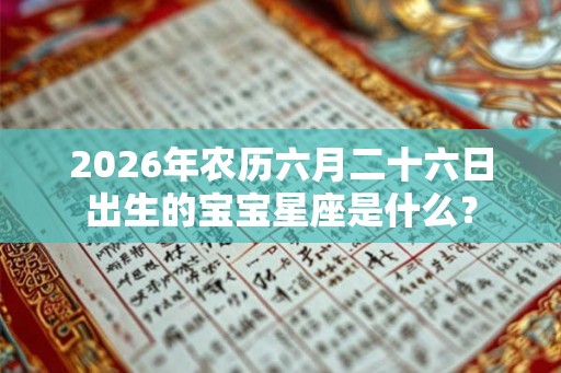 2026年农历六月二十六日出生的宝宝星座是什么? 2026年农历六月二十六日出生的宝宝星座是什么?