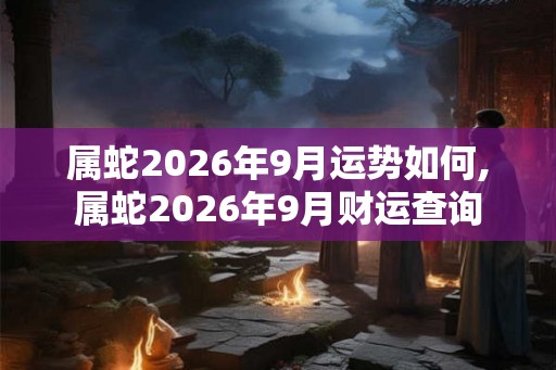 属蛇2026年9月运势如何,属蛇2026年9月财运查询