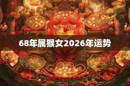 68年属猴女2026年运势