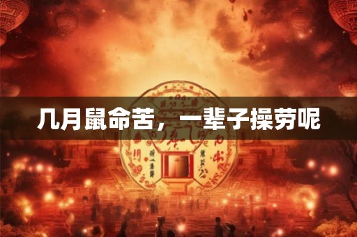几月鼠命苦，一辈子操劳呢