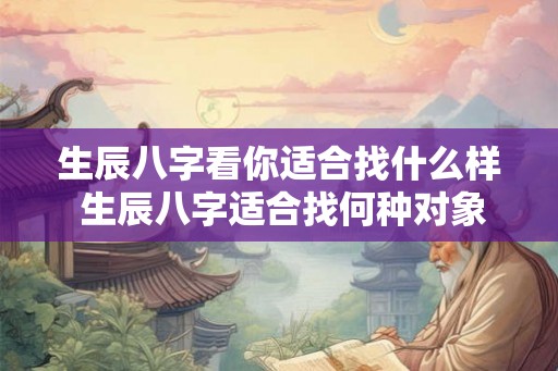生辰八字看你适合找什么样 生辰八字适合找何种对象