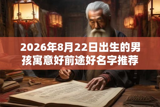 2026年8月22日出生的男孩寓意好前途好名字推荐