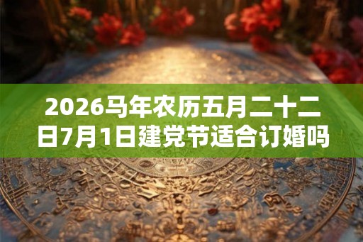 2026马年农历五月二十二日7月1日建党节适合订婚吗？