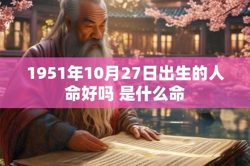 1951年10月27日出生的人命好吗 是什么命