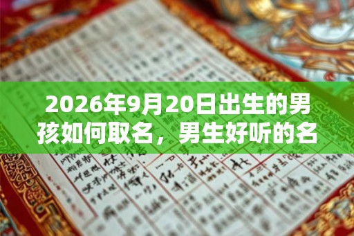 2026年9月20日出生的男孩如何取名，男生好听的名字