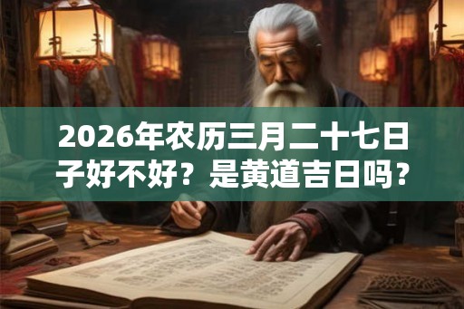 2026年农历三月二十七日子好不好?是黄道吉日吗? 2026年农历三月二十七日子好不好?是黄道吉日吗?