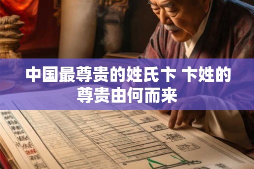 中国最尊贵的姓氏卞 卞姓的尊贵由何而来