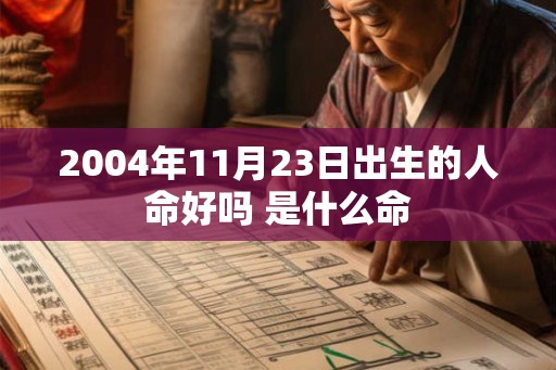 2004年11月23日出生的人命好吗 是什么命