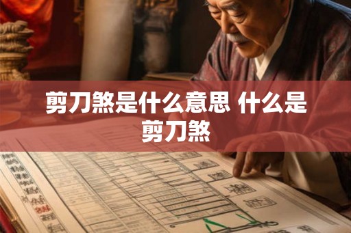 剪刀煞是什么意思 什么是剪刀煞 剪刀煞是什么意思 什么是剪刀煞