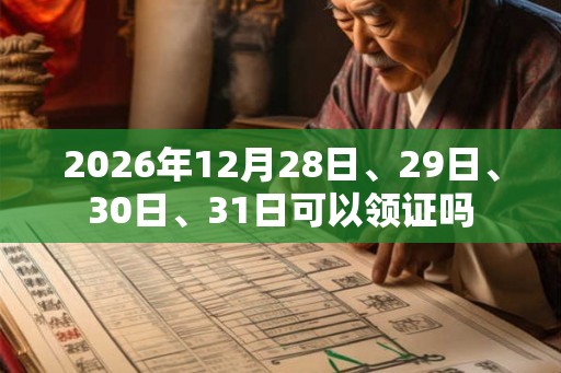 2026年12月28日、29日、30日、31日可以领证吗 2026年12月28日、29日、30日、31日可以领证吗