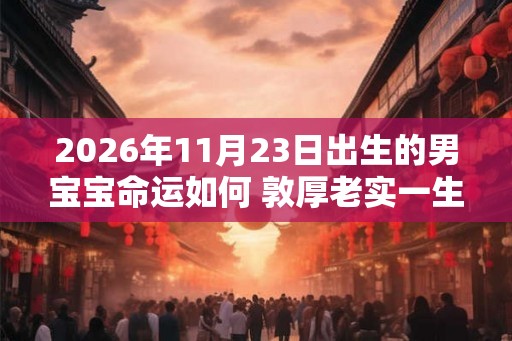 2026年11月23日出生的男宝宝命运如何 敦厚老实一生无忧 2026年11月23日出生的男宝宝命运如何 敦厚老实一生无忧