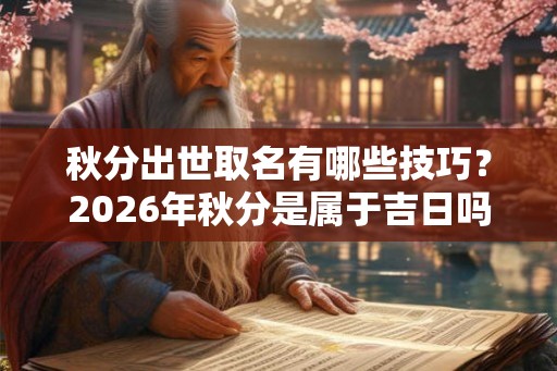 秋分出世取名有哪些技巧？2026年秋分是属于吉日吗？