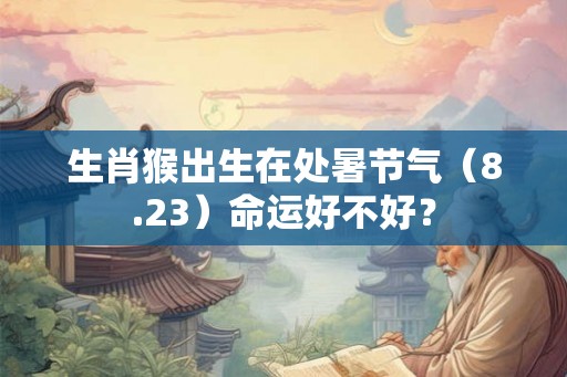 生肖猴出生在处暑节气（8.23）命运好不好？