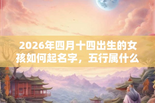2026年四月十四出生的女孩如何起名字，五行属什么