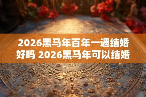 2026黑马年百年一遇结婚好吗 2026黑马年可以结婚吗