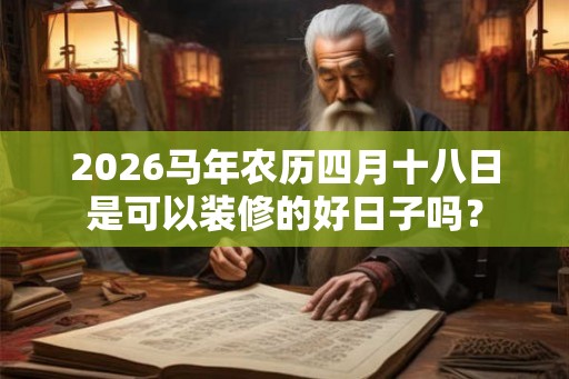 2026马年农历四月十八日是可以装修的好日子吗? 2026马年农历四月十八日是可以装修的好日子吗?