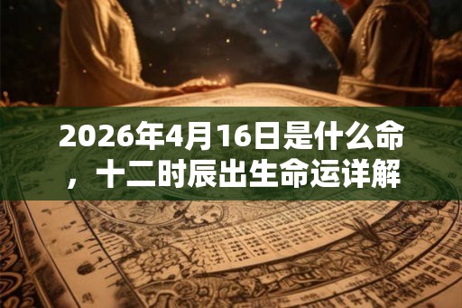 2026年4月16日是什么命，十二时辰出生命运详解