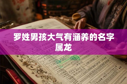 罗姓男孩大气有涵养的名字属龙 罗姓男孩大气有涵养的名字属龙