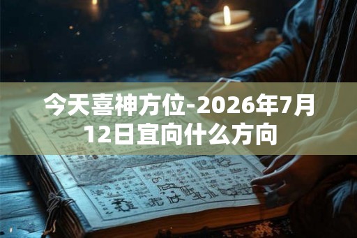 今天喜神方位-2026年7月12日宜向什么方向