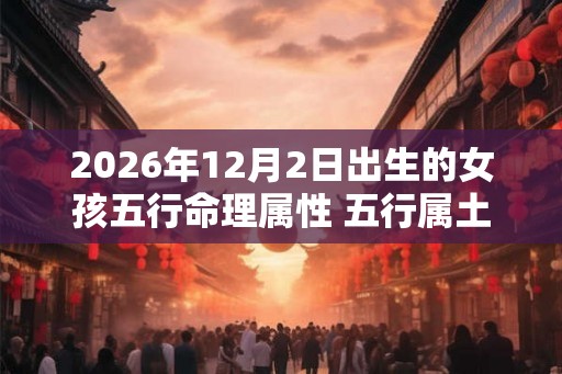 2026年12月2日出生的女孩五行命理属性 五行属土为人刚强