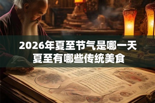 2026年夏至节气是哪一天 夏至有哪些传统美食 2026年夏至节气是哪一天 夏至有哪些传统美食