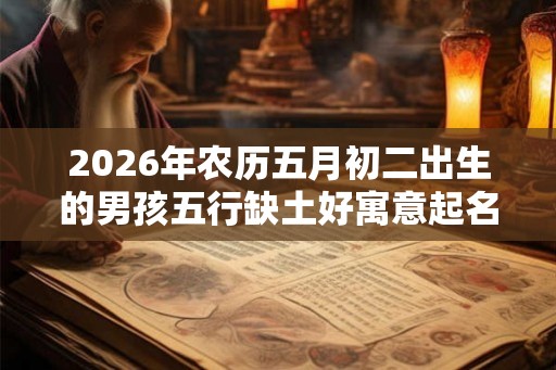 2026年农历五月初二出生的男孩五行缺土好寓意起名