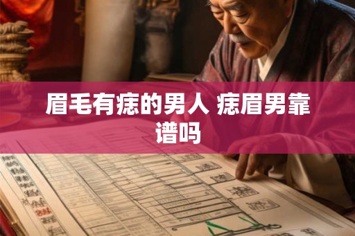 眉毛有痣的男人 痣眉男靠谱吗
