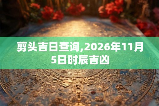 剪头吉日查询,2026年11月5日时辰吉凶
