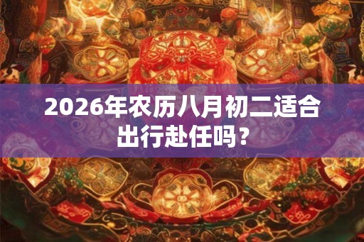 2026年农历八月初二适合出行赴任吗？