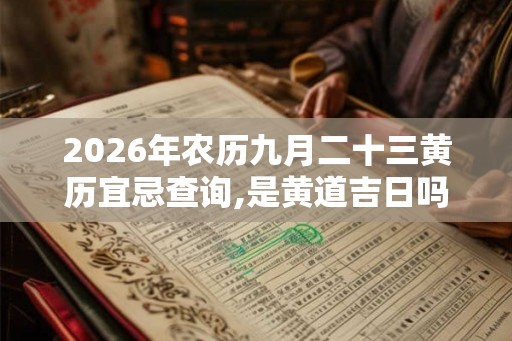 2026年农历九月二十三黄历宜忌查询,是黄道吉日吗？