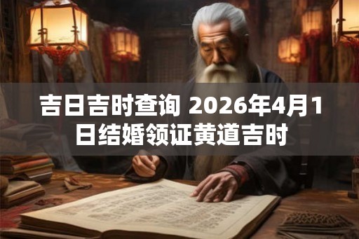 吉日吉时查询 2026年4月1日结婚领证黄道吉时 吉日吉时查询 2026年4月1日结婚领证黄道吉时