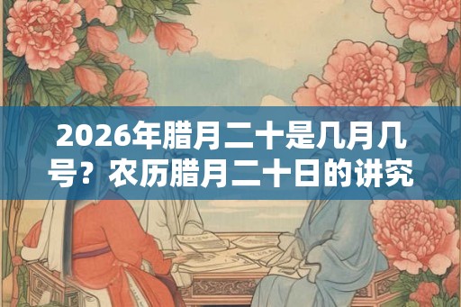 2026年腊月二十是几月几号？农历腊月二十日的讲究