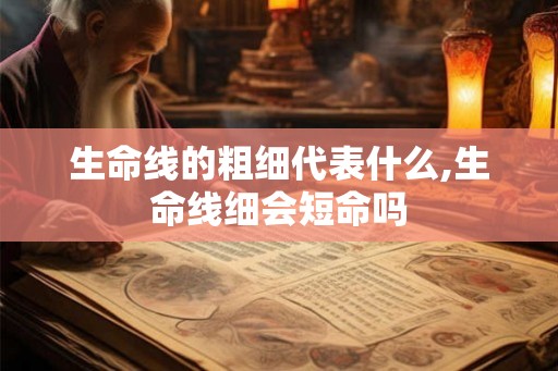 生命线的粗细代表什么,生命线细会短命吗