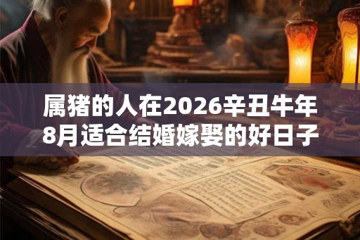 属猪的人在2026辛丑牛年8月适合结婚嫁娶的好日子