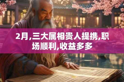 2月,三大属相贵人提携,职场顺利,收益多多