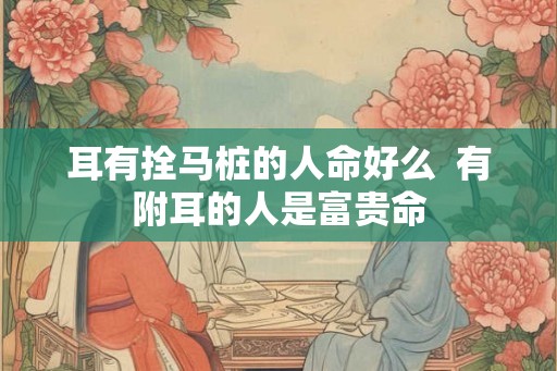 耳有拴马桩的人命好么  有附耳的人是富贵命