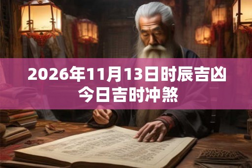 2026年11月13日时辰吉凶 今日吉时冲煞