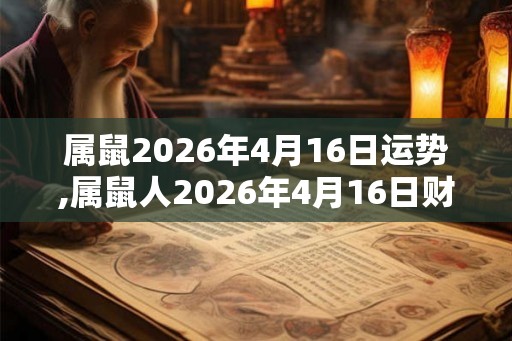 属鼠2026年4月16日运势,属鼠人2026年4月16日财运,生肖鼠2026年4月16日运势 属鼠2026年4月16日运势,属鼠人2026年4月16日财运,生肖鼠2026年4月16日运势