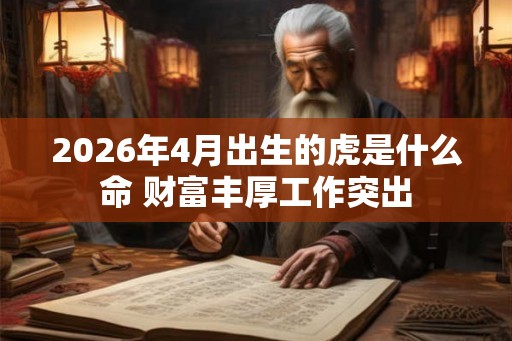 2026年4月出生的虎是什么命 财富丰厚工作突出
