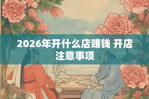 2026年开什么店赚钱 开店注意事项