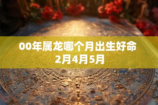 00年属龙哪个月出生好命 2月4月5月 00年属龙哪个月出生好命 2月4月5月
