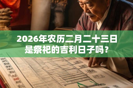 2026年农历二月二十三日是祭祀的吉利日子吗? 2026年农历二月二十三日是祭祀的吉利日子吗?